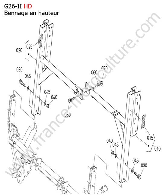 Chassis avant bac HD KUBOTA G26-II