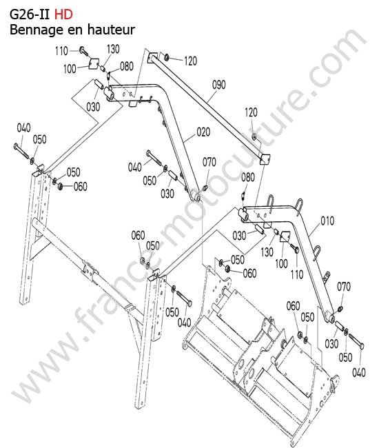Bras levage superieur HD KUBOTA G26-II