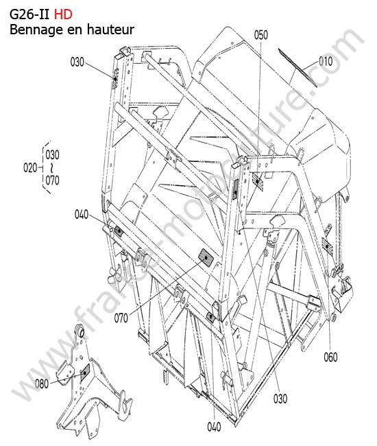 Etiquettes bac HD KUBOTA G26-II
