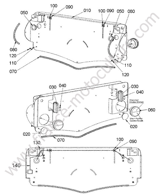 Feux arriere KUBOTA G26-II