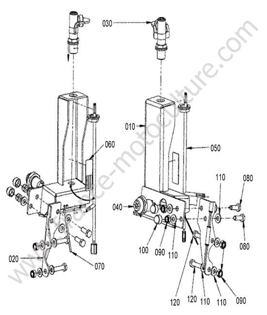 Support gyrophare KUBOTA G26-II