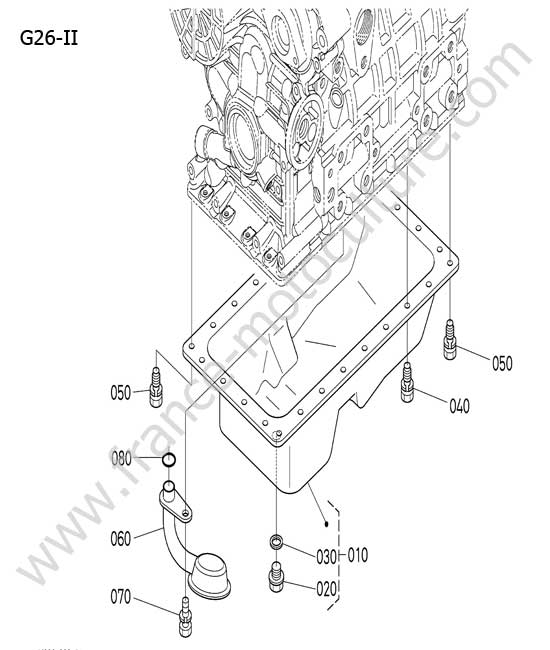 Carter huile moteur KUBOTA G26-II
