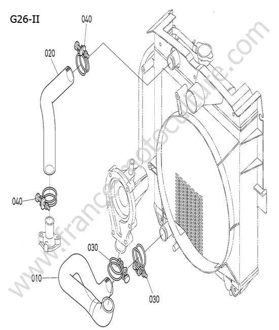 Durite radiateur KUBOTA G26-II