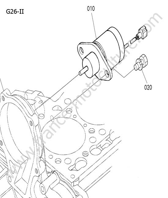 Solenoide moteur KUBOTA G26-II