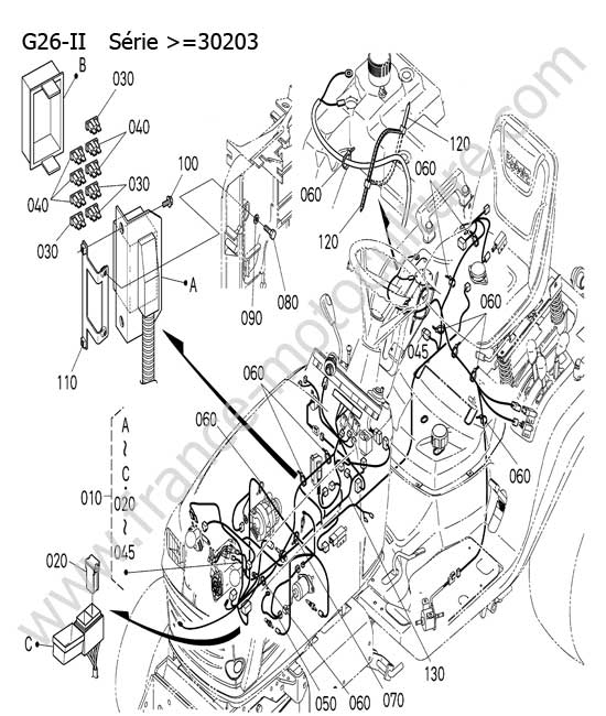 Fusibles - faisceau 2 KUBOTA G26-II