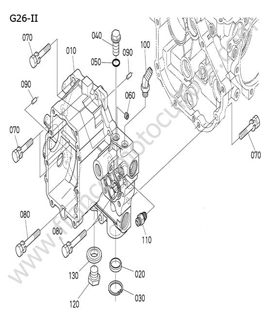 Couvercle carter transmission KUBOTA G26-II