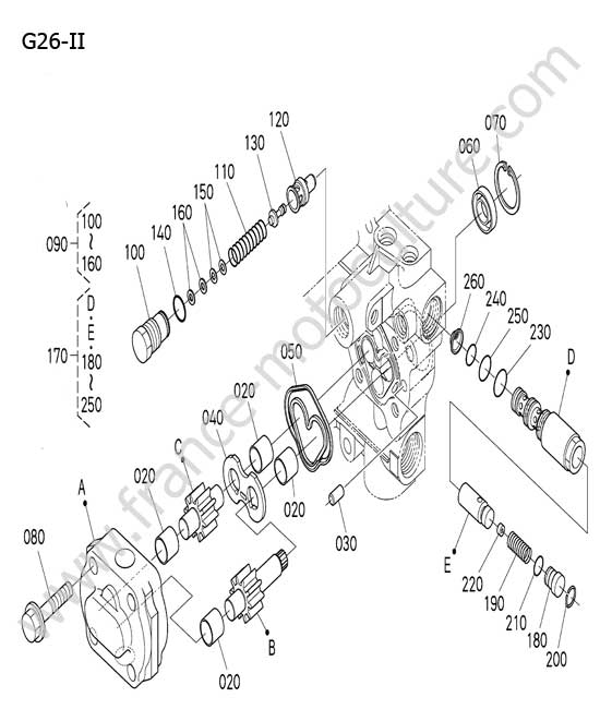 Carter pompe transmission KUBOTA G26-II