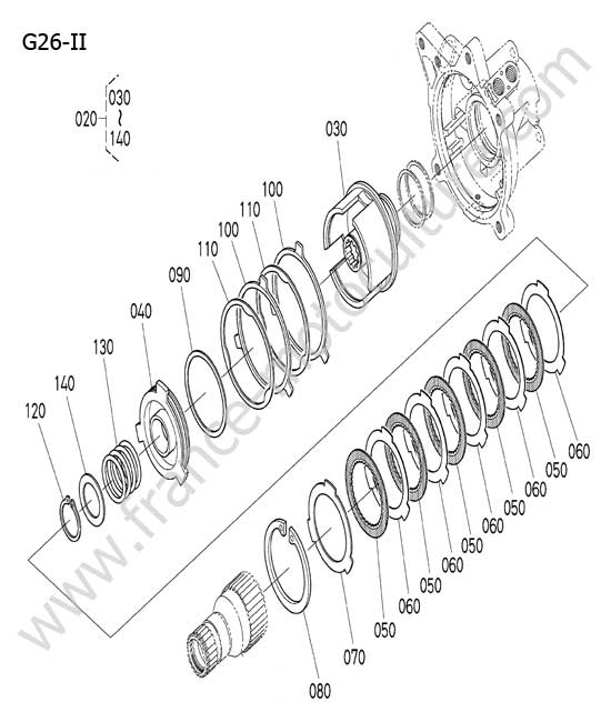Détail embrayage PDF KUBOTA G26-II