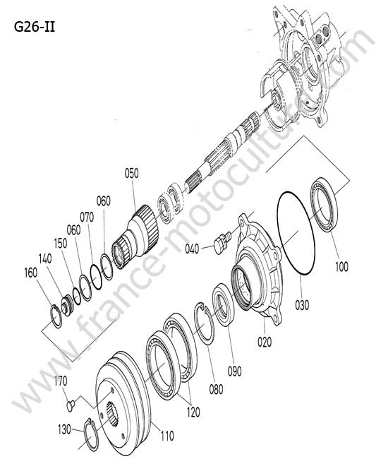 Poulie PDF avant KUBOTA G26-II