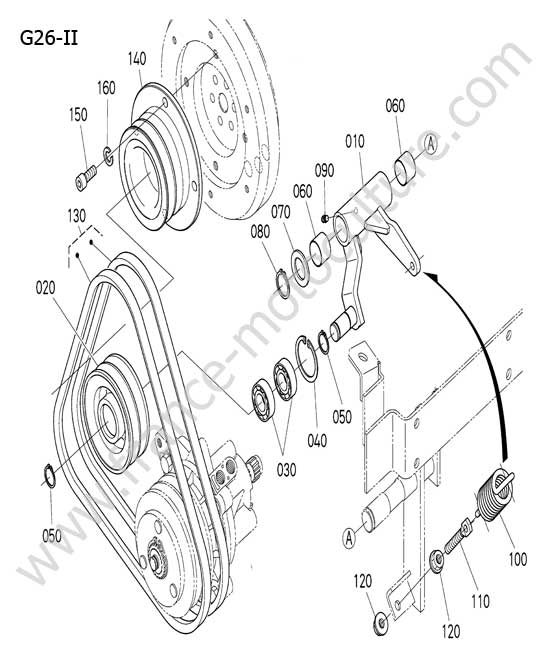 Courroie PDF avant KUBOTA G26-II