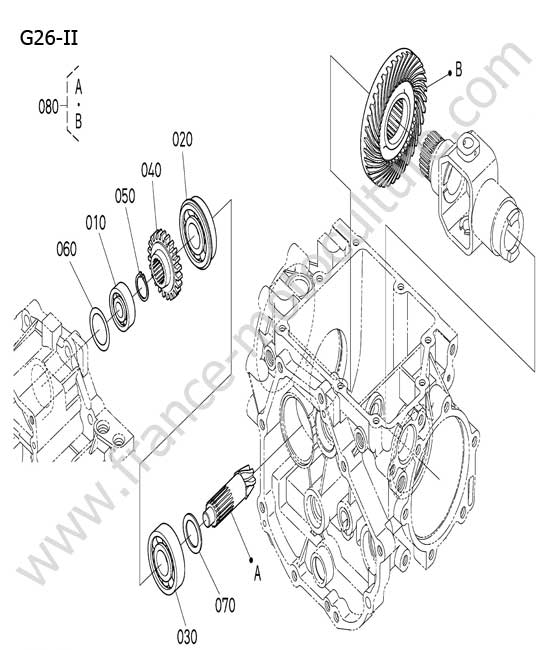 Differentiel arriere KUBOTA G26-II