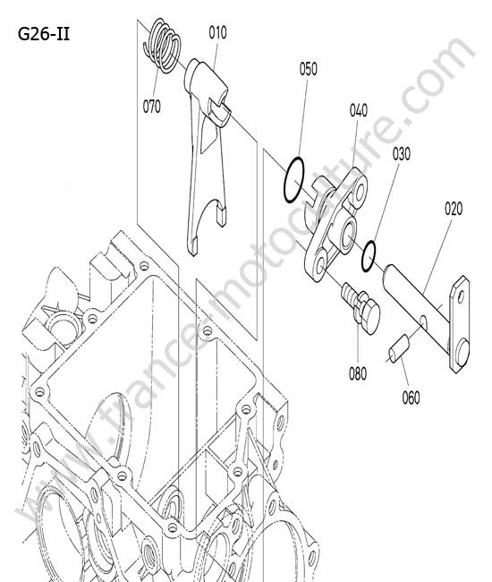 Commande blocage differentiel KUBOTA G26-II