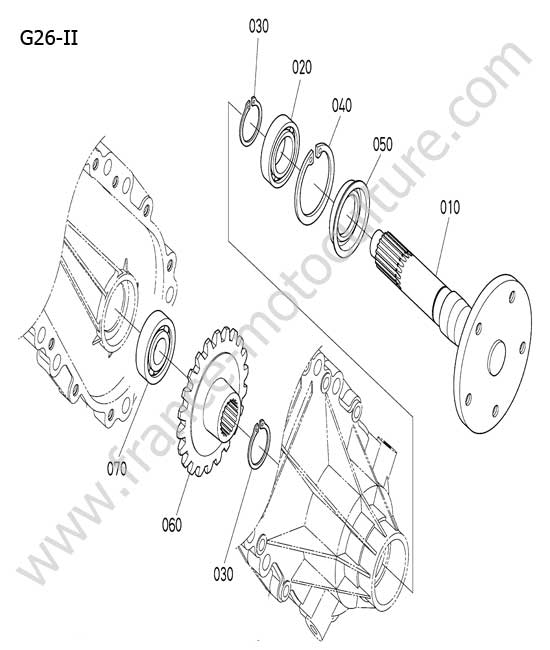 Arbre roue ARG KUBOTA G26-II