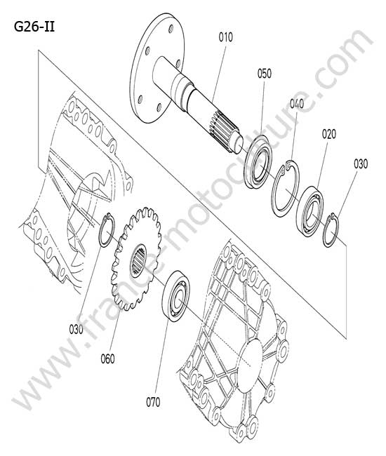 Arbre roue ARD KUBOTA G26-II