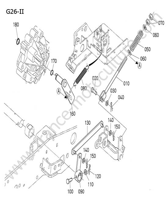 Maillon frein gauche KUBOTA G26-II