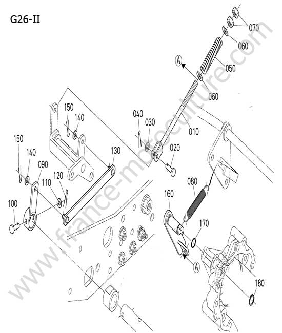 Maillon frein droit KUBOTA G26-II