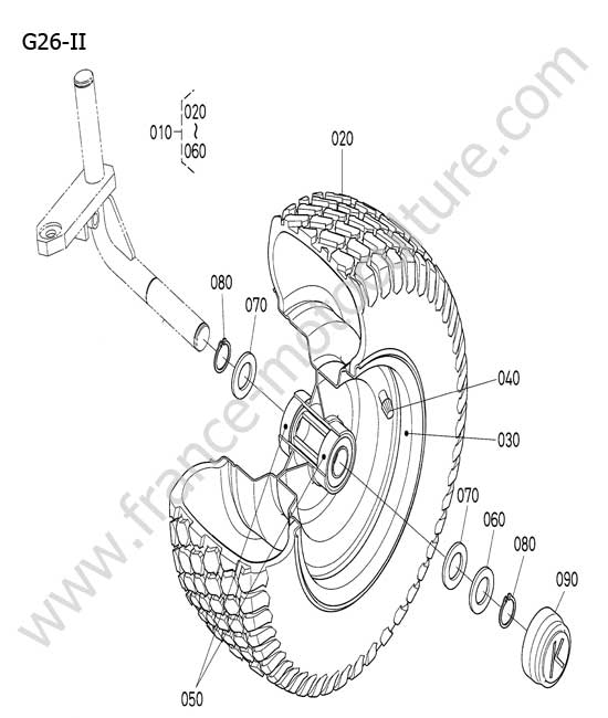 Roue avant KUBOTA G26-II
