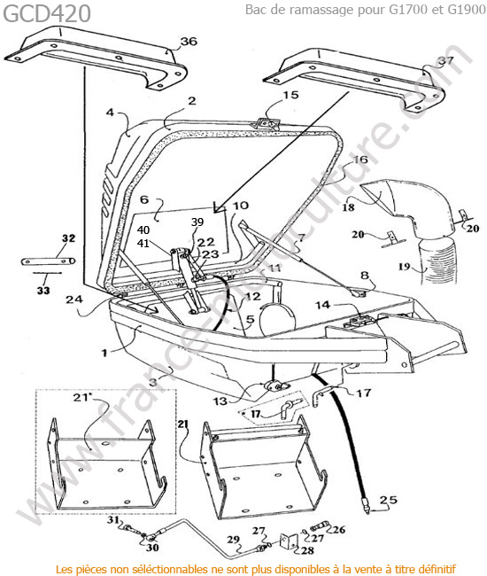 Coque bac - GCD420 KUBOTA GCD420