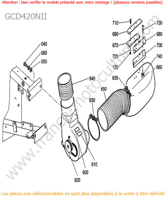KUBOTA - GCD420 : Acheminement - GCD420NII