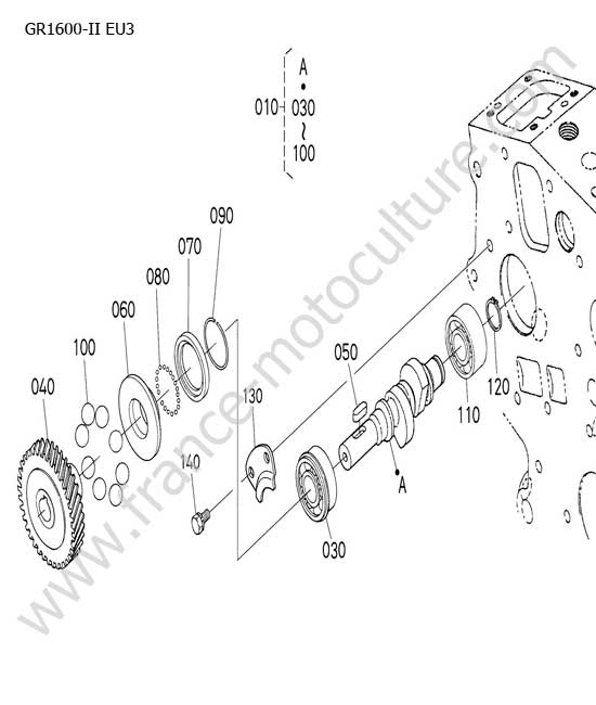Arbre a came pompe KUBOTA GR1600-II