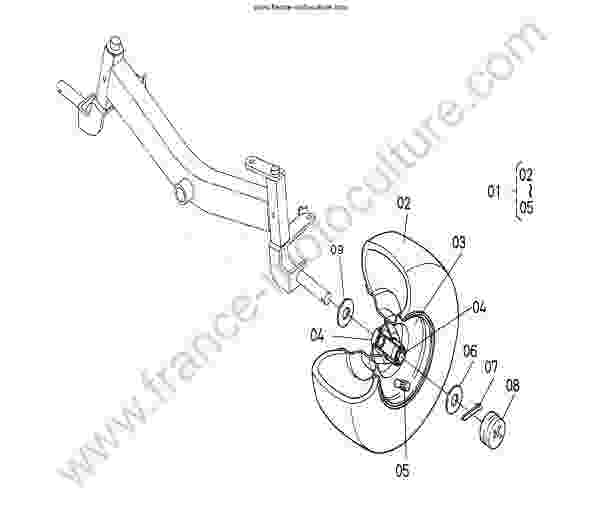 KUBOTA - GR1600 : Roue AV