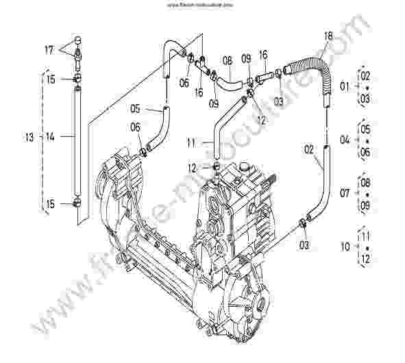 KUBOTA - GR1600 : Tuyau hydraulique