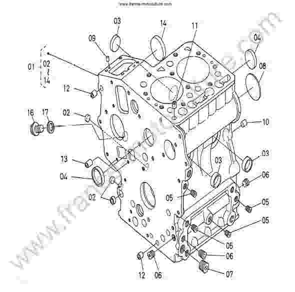 KUBOTA - GR1600 : Bloc moteur