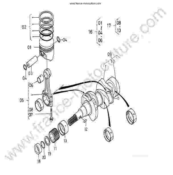 KUBOTA - GR1600 : Piston vilebrequin