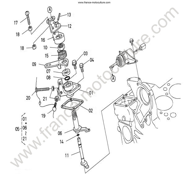 Plaque controle vitesse KUBOTA GR1600