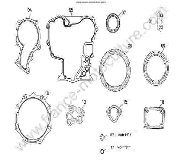 KUBOTA - GR1600 : Pochette joints inferieurs