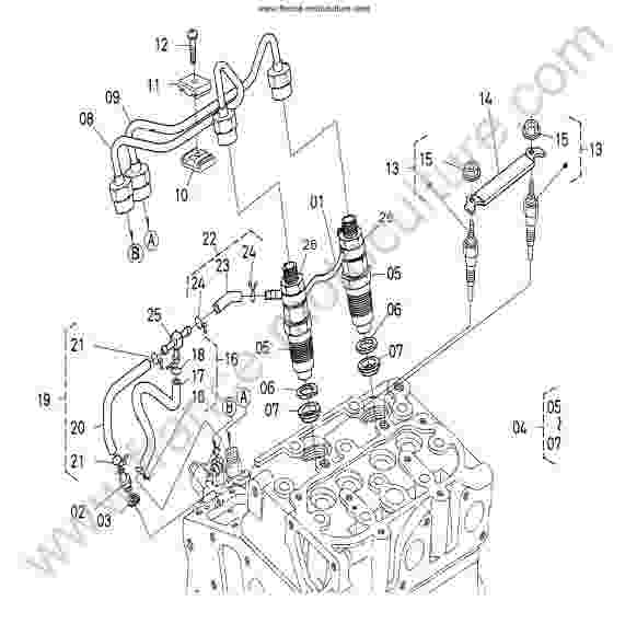 KUBOTA - GR1600 : Porte injecteur - bougies