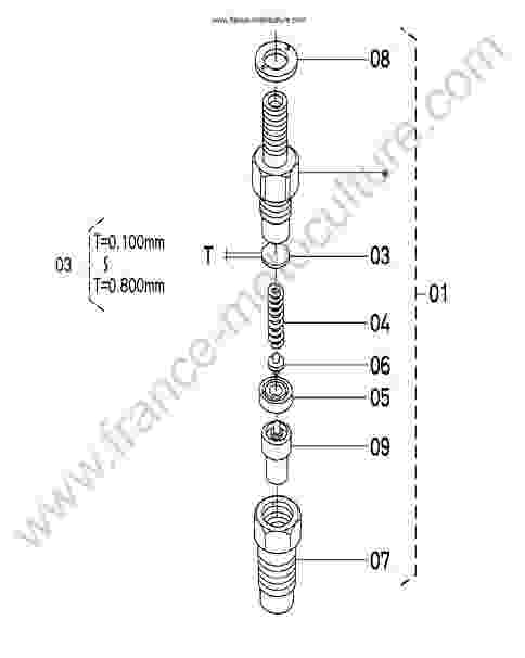 KUBOTA - GR1600 : Injecteur
