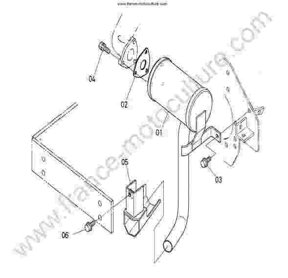 KUBOTA - GR1600 : Echappement