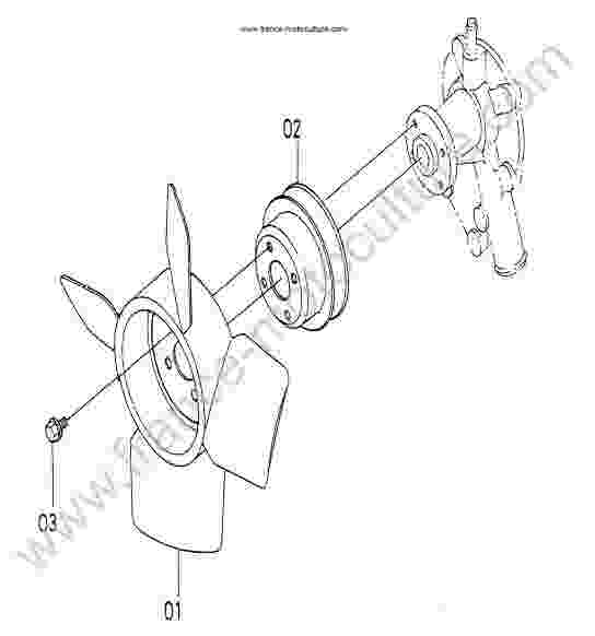 KUBOTA - GR1600 : Ventilateur