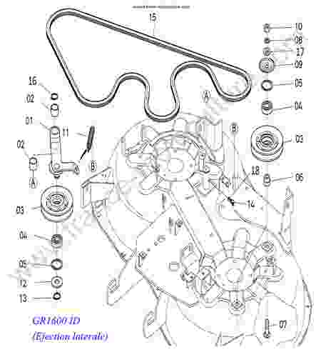 KUBOTA - GR1600 : Courroie (ID)