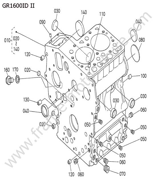 Bloc moteur KUBOTA GR1600ID-II