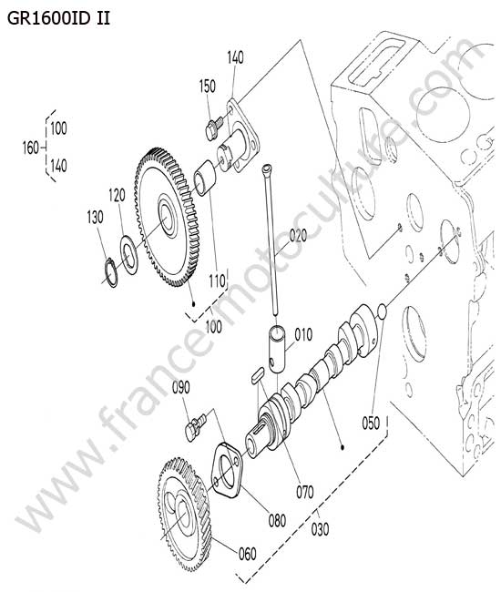 Arbre a cames KUBOTA GR1600ID-II