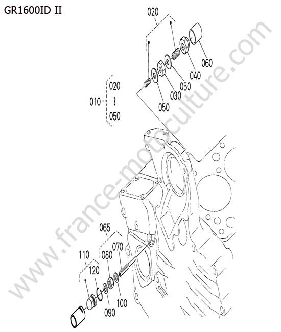 Dispositif de ralenti KUBOTA GR1600ID-II