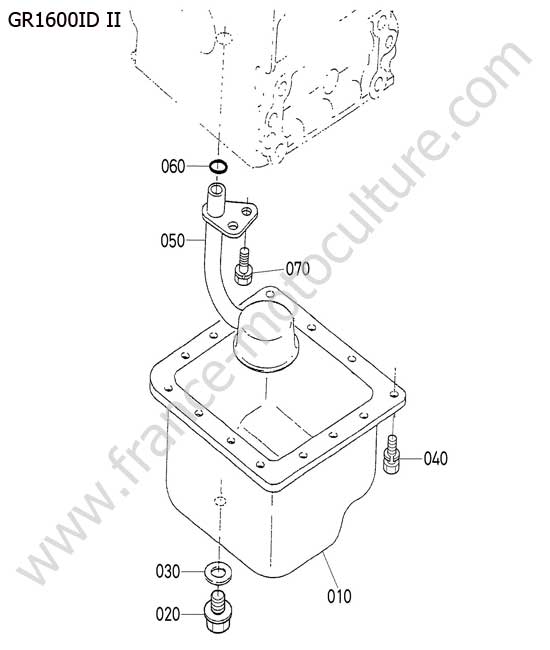 Carter huile moteur KUBOTA GR1600ID-II