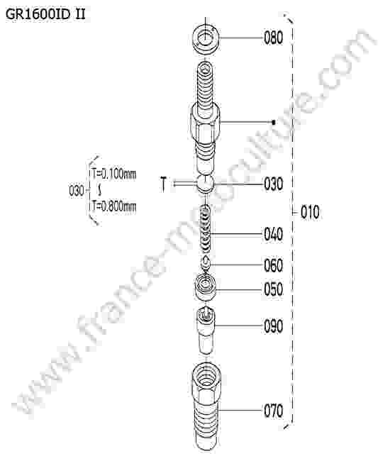 KUBOTA - GR1600ID-II : Injecteur