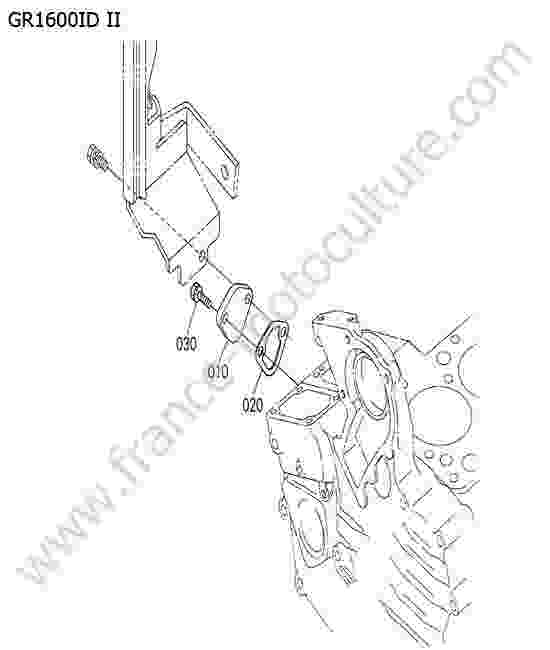 KUBOTA - GR1600ID-II : Couvercle de pompe