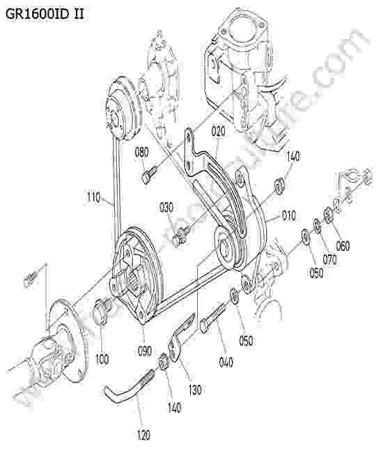 KUBOTA - GR1600ID-II : Courroie ventilateur