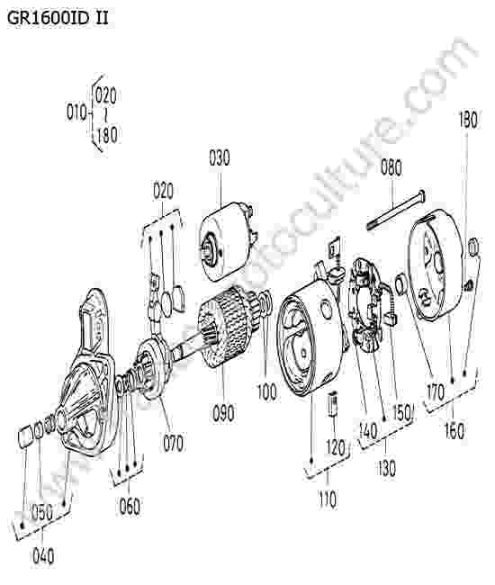 KUBOTA - GR1600ID-II : Détail démarreur <=4FPZ999