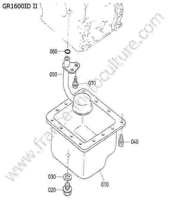 KUBOTA - GR1600ID-II : Carter huile moteur