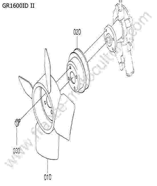 KUBOTA - GR1600ID-II : Ventilateur radiateur