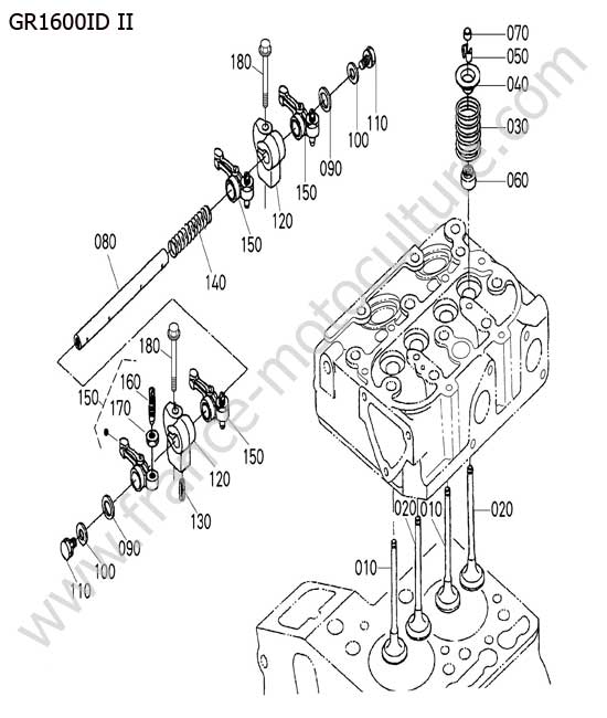 Soupapes - culbuteurs KUBOTA GR1600ID-II