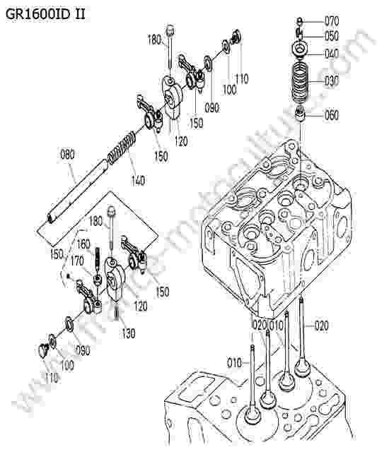 KUBOTA - GR1600ID-II : Soupapes - culbuteurs