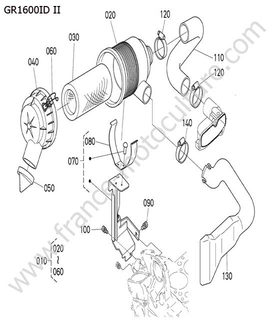 Filtre a air KUBOTA GR1600ID-II