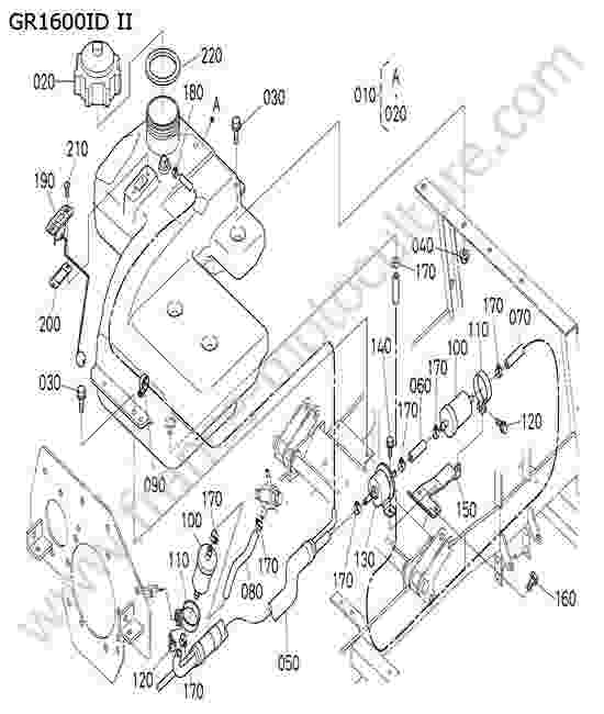 KUBOTA - GR1600ID-II : Reservoir- filtre carburant