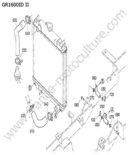 KUBOTA - GR1600ID-II : Durite radiateur
